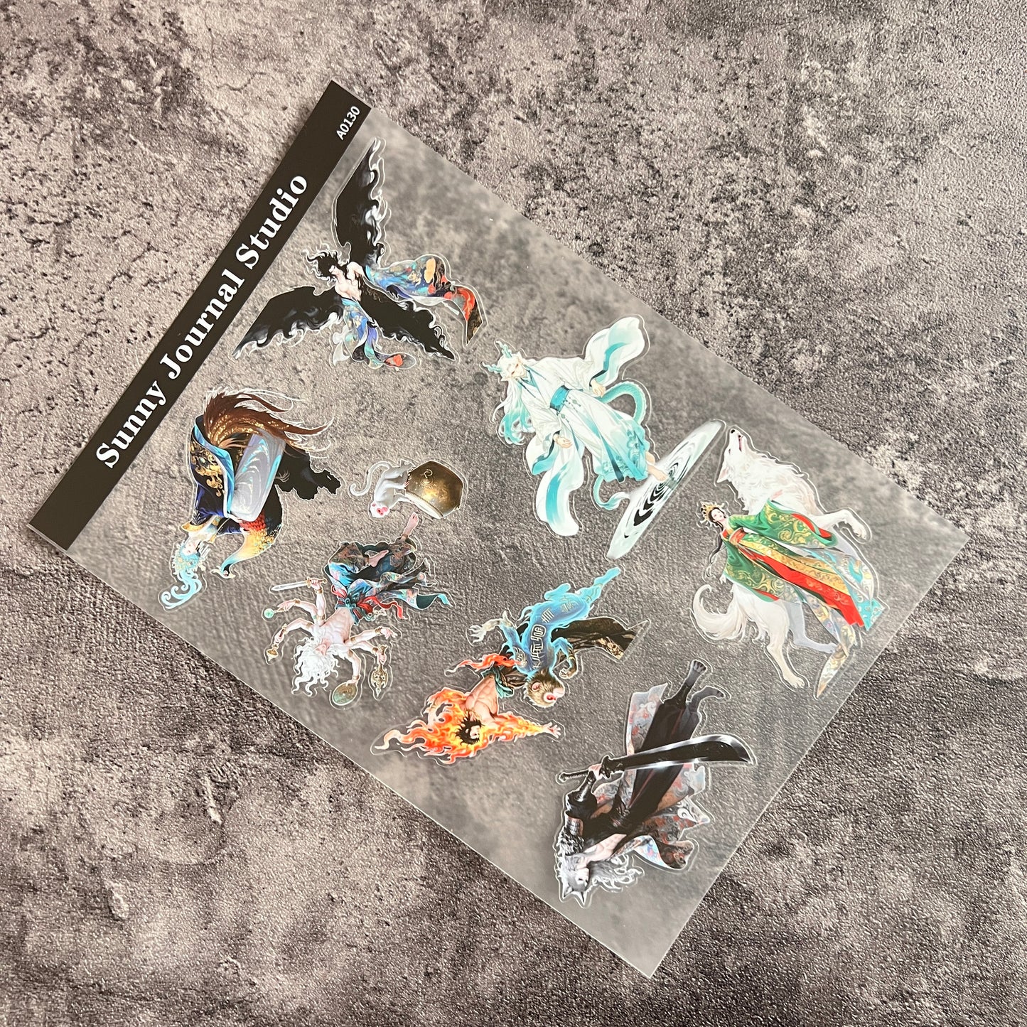 A0130--24 Star Mansions Human-Beast Stickers PET Sticker 1 Pcs A5 Size