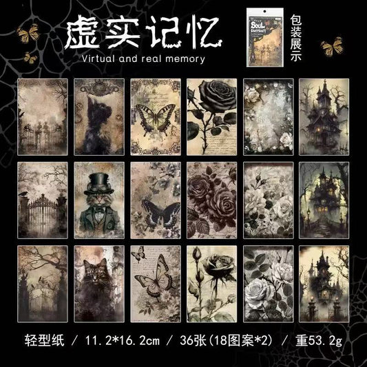 Gothic Background Scrapbook Paper 36 Sheets Per Pack