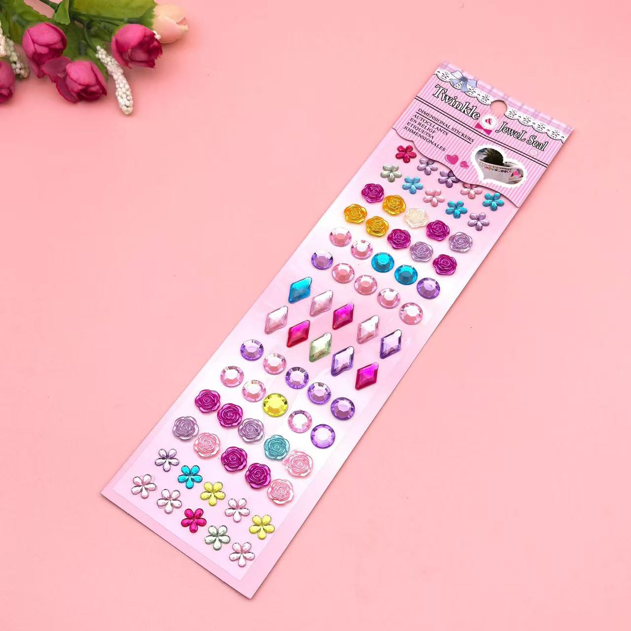 Colorful Gems 3D Stickers