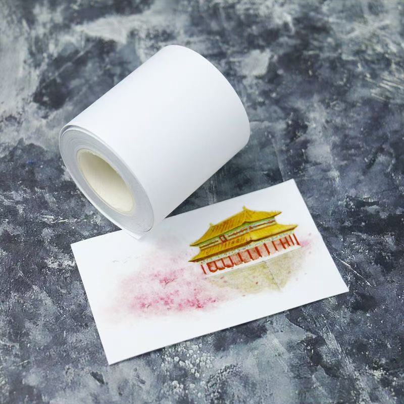 Extra Wide Plain White Background Sticker Tape Self-Adhesive with Release Paper