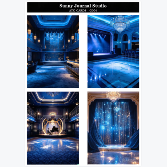 C004-Luxury Bar Background ATC Cards 20 iamges 300GSM Paper Card / Self-cut Required