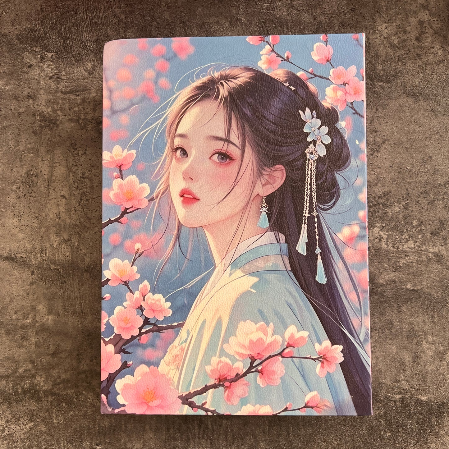 D0021 Spring Cherry Kimono And Traditional Girl Wooden Book Box