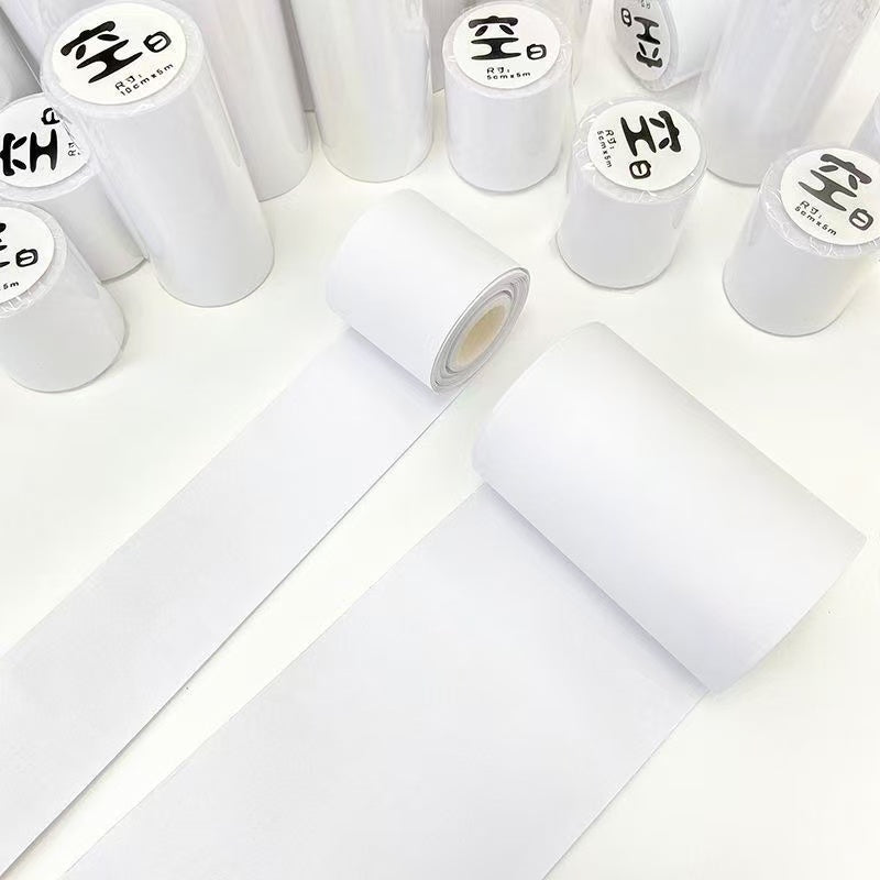 Extra Wide Plain White Background Sticker Tape Self-Adhesive with Release Paper