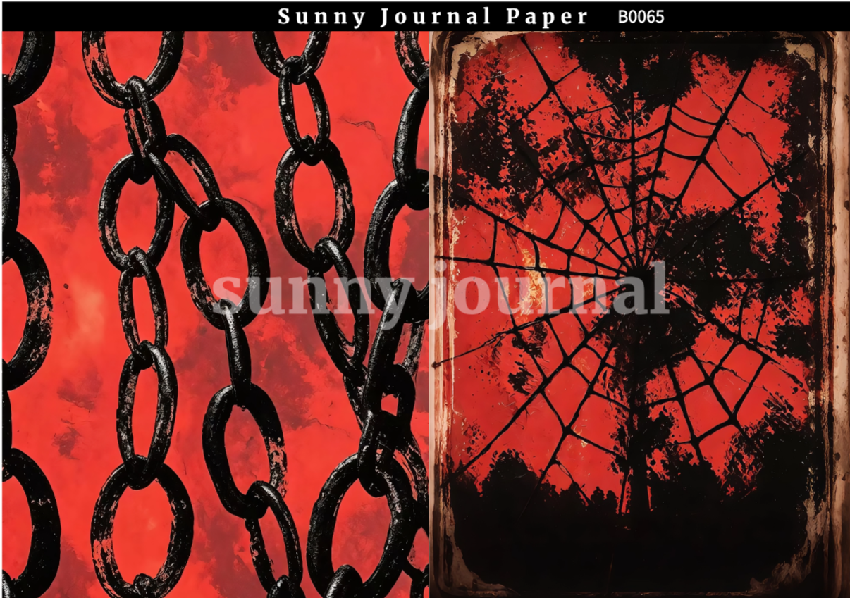 B0065-Gothic Dark Paper A5 paper 10pcs no repeat