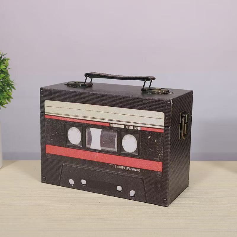 D0023 TV Radio Wooden Tape Boom Box