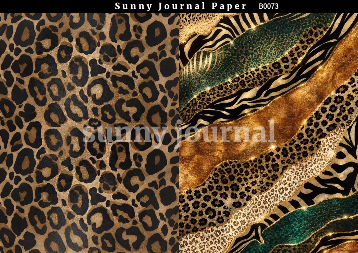 B0073-Animals Texture Paper A5 paper 10pcs no repeat