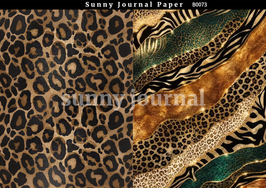 B0073-Animals Texture Paper A5 paper 10pcs no repeat