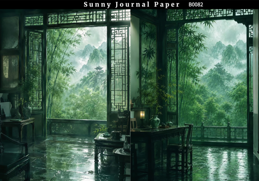 B0082-Only Green Summer Vibe Traditional A5 paper 10pcs no repeat