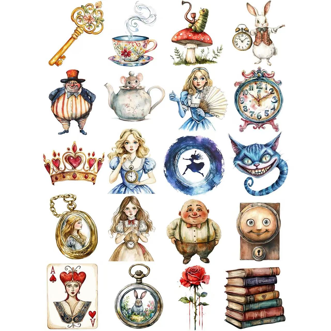 Alice in Wonderland Sticker Packs 11 designs