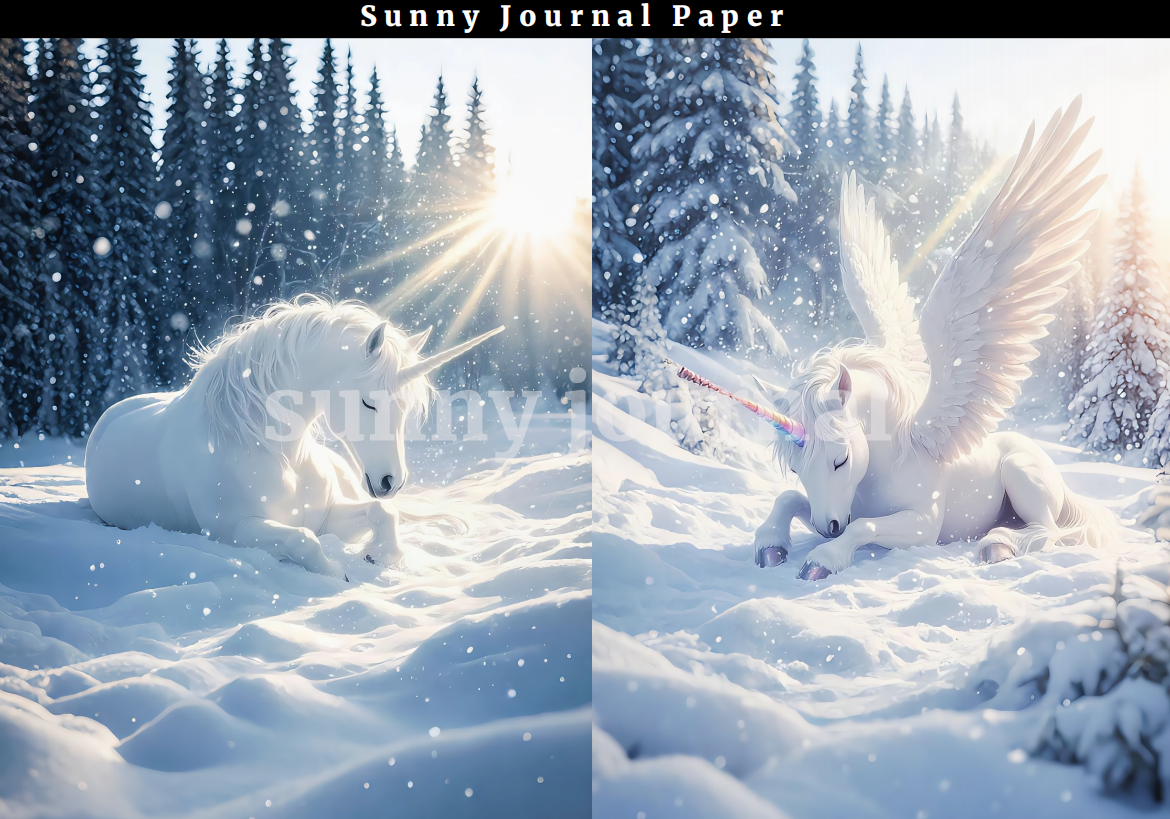 B0010-Unicorn A5 Paper 10 pcs no repeat