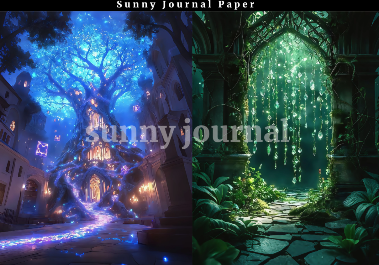 B0046-Magic Background A5 paper 10pcs no repeat