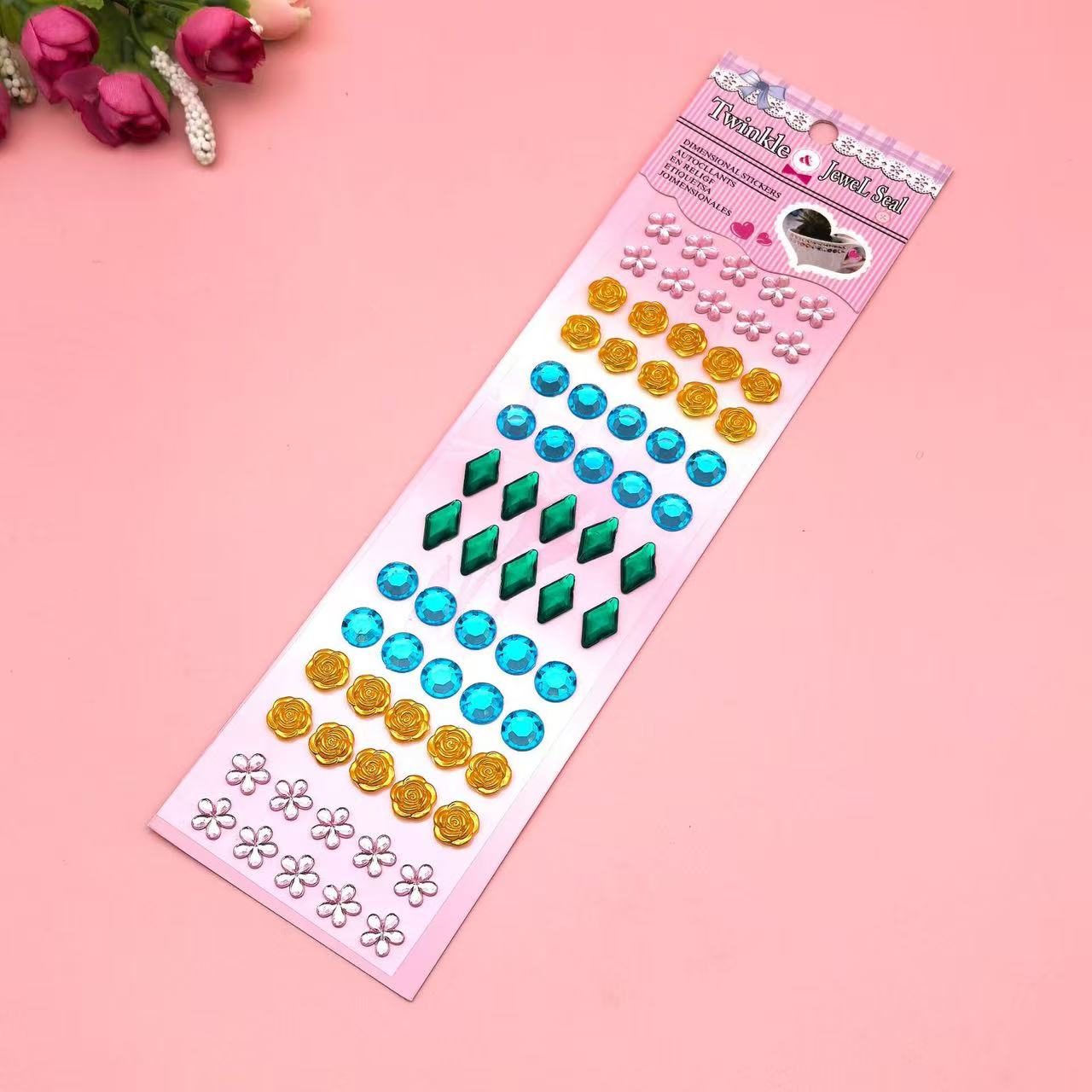 Colorful Gems 3D Stickers
