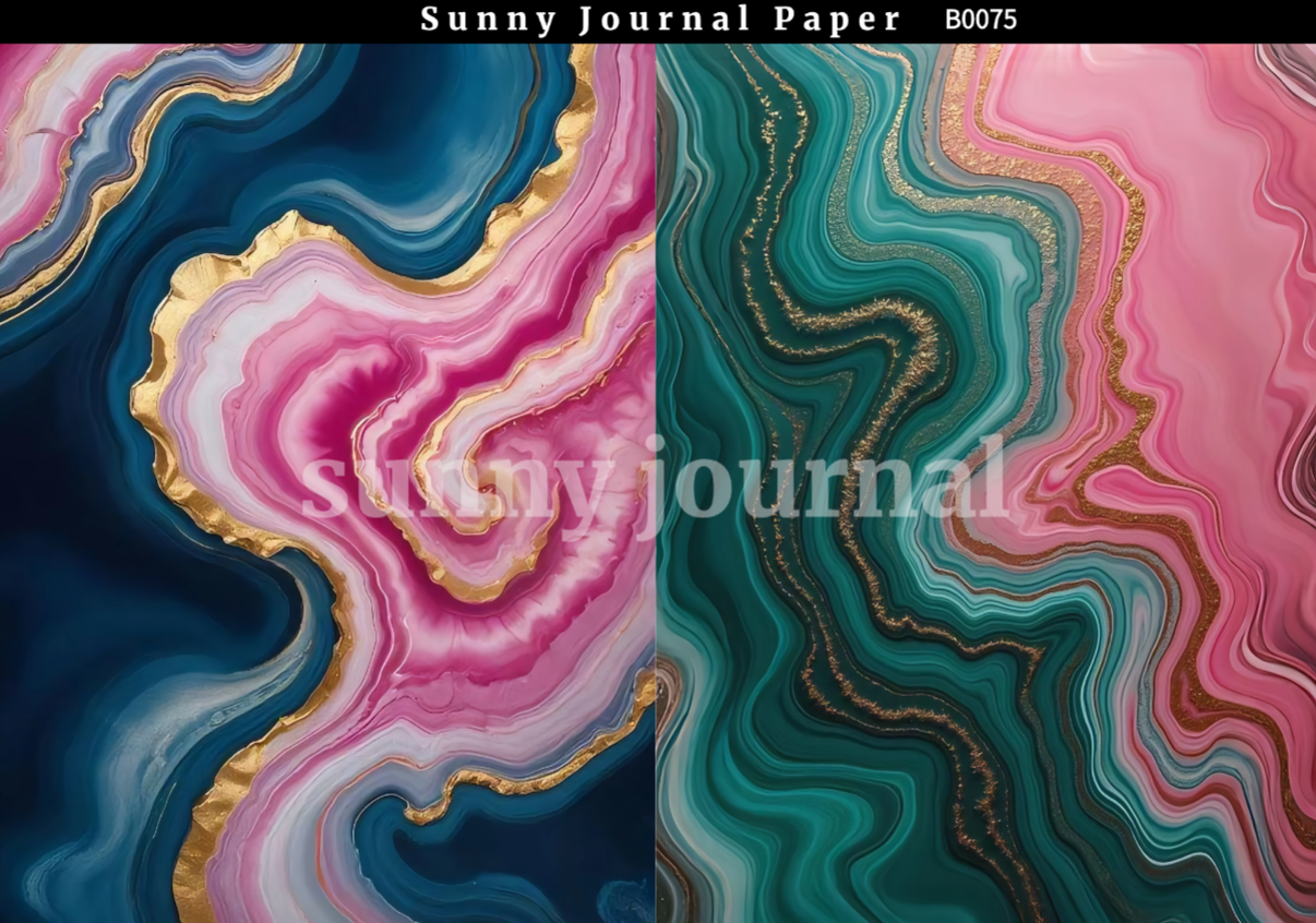 B0075-Marble Texture Paper A5 paper 10pcs no repeat