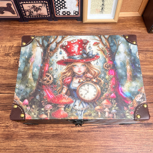 D0010 Steampunk Alice Wooden Box