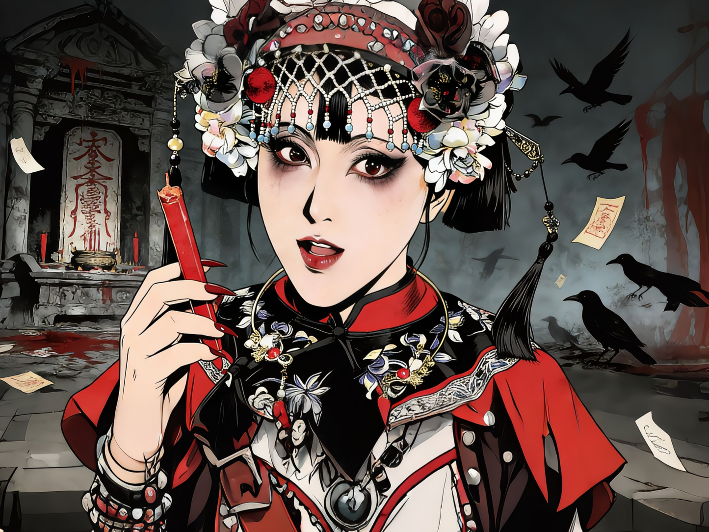 B0044-Drak Tradition Scary 20 images A6 paper no repeat