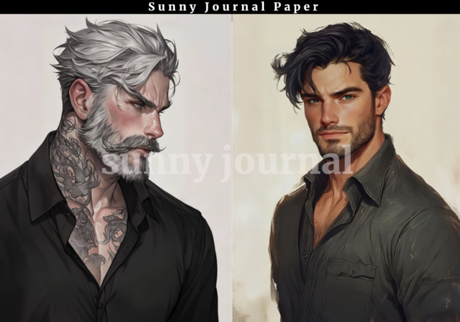 B0038-Spicy men 20 images A5 paper no repeat
