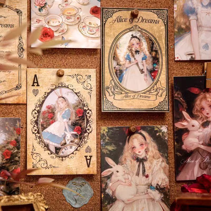 Limitied Edition Alice in Wonderland Postcard 30pcs Journal Gift Box
