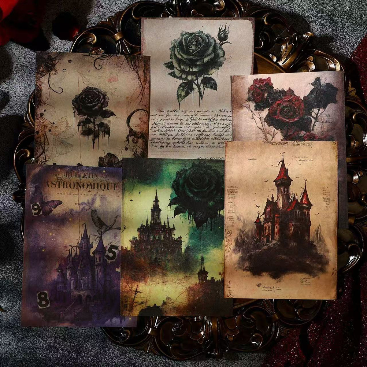 Gothic Vintage Rose Forest Scrapbook Paper 20 Sheets Per Pack