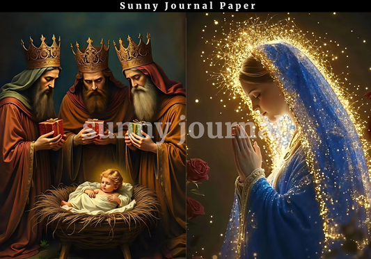 B0031-Holy Christmas 20 images A5 paper no repeat