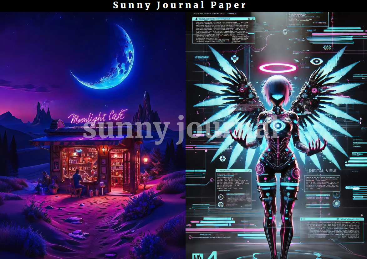B0007-Cyber Punk A5 Paper 10 pcs no repeat