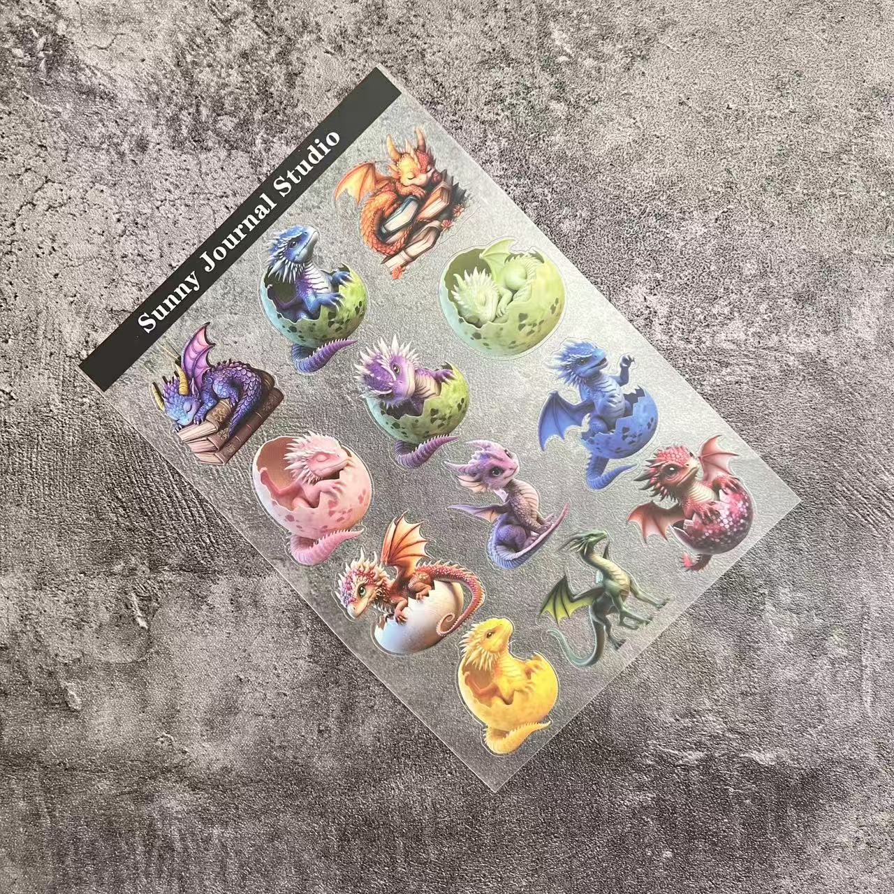A0052-- Dragon Baby Egg PET Sticker 1 Pcs A5 Size