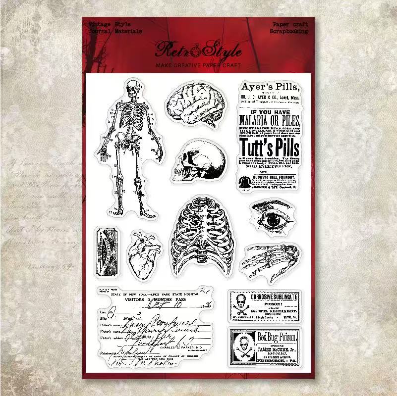 Creep Halloween Clear silicone Stamp