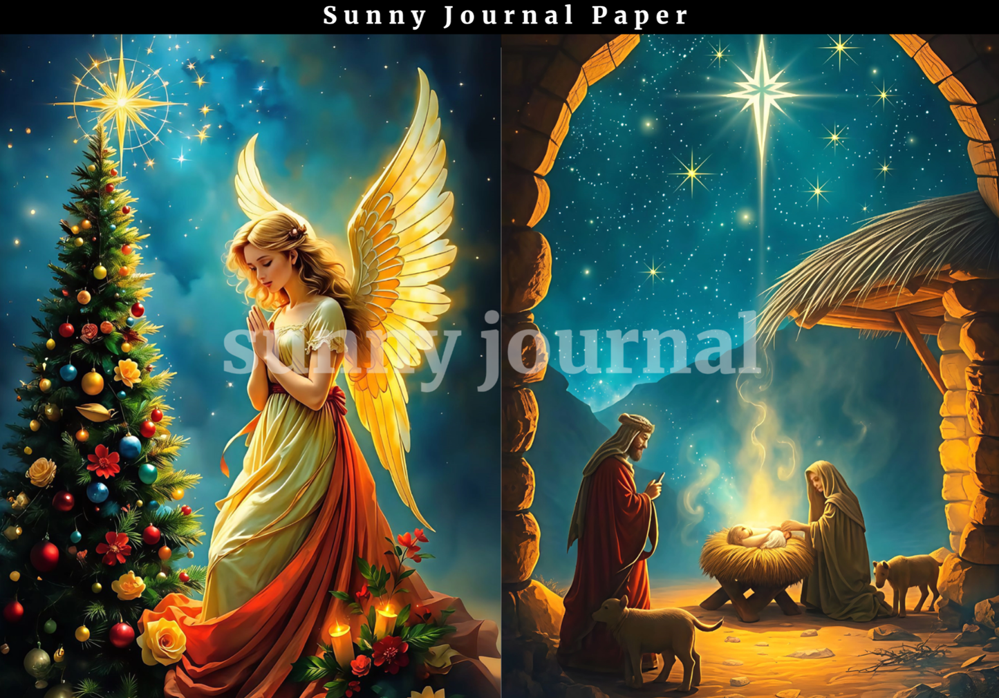 B0031-Holy Christmas 20 images A5 paper no repeat