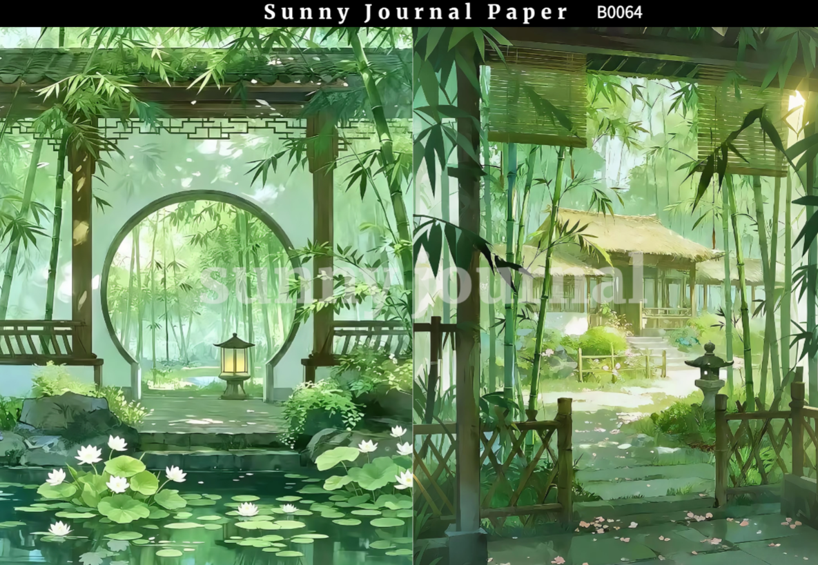 B0064-Traditional Royal Palace Paper A5 paper 10pcs no repeat