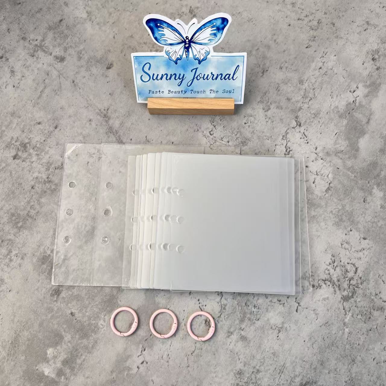 Square ATC cards 20 PVC inners+2 Covers +3 rings