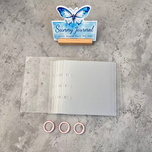 Square ATC cards 20 PVC inners+2 Covers +3 rings