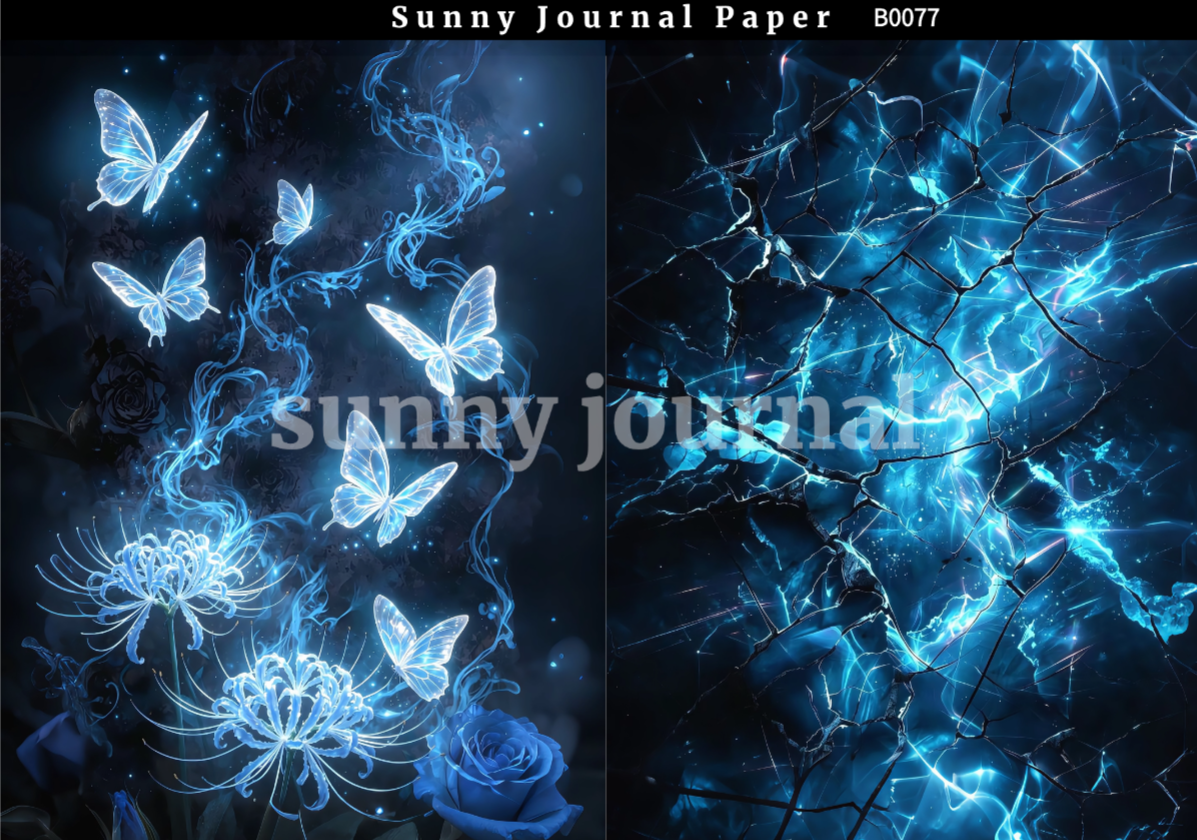 B0077- Klein Blue Y2K Aesthetic Ethereal Paper Paper A5 paper 10pcs no repeat
