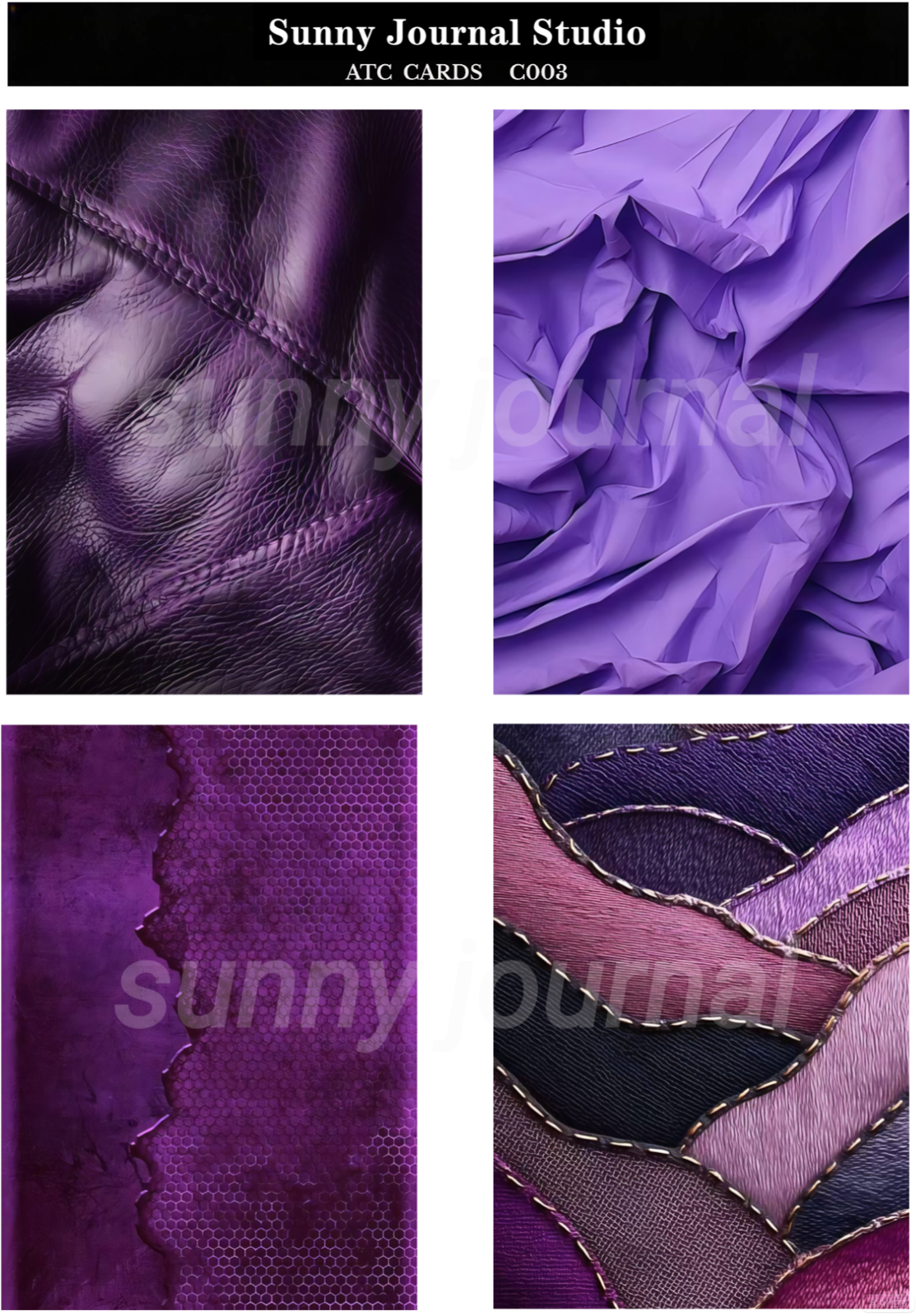 C003-Variety of Textures ATC Cards 20 iamges 300GSM Paper Card / Self-cut Required