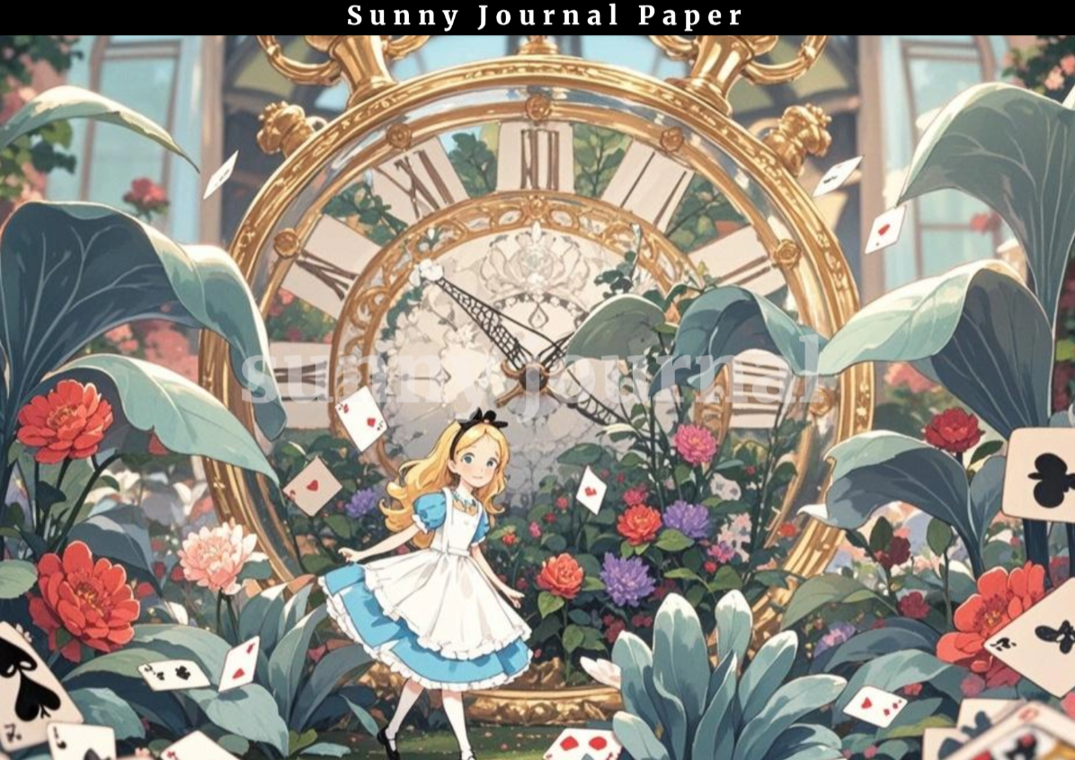 B0054-Alice of Wonderland A5 paper 15pcs no repeat