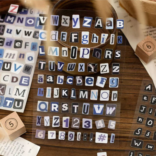 Colorful Letter Stickers 4 Sheets Per Pack