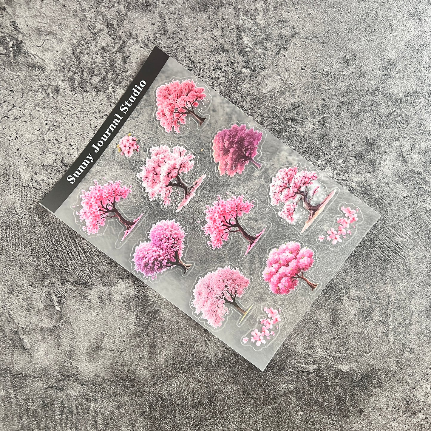 A0037--Cherry Blossom Tree PET Sticker 1 Pcs A5 Size