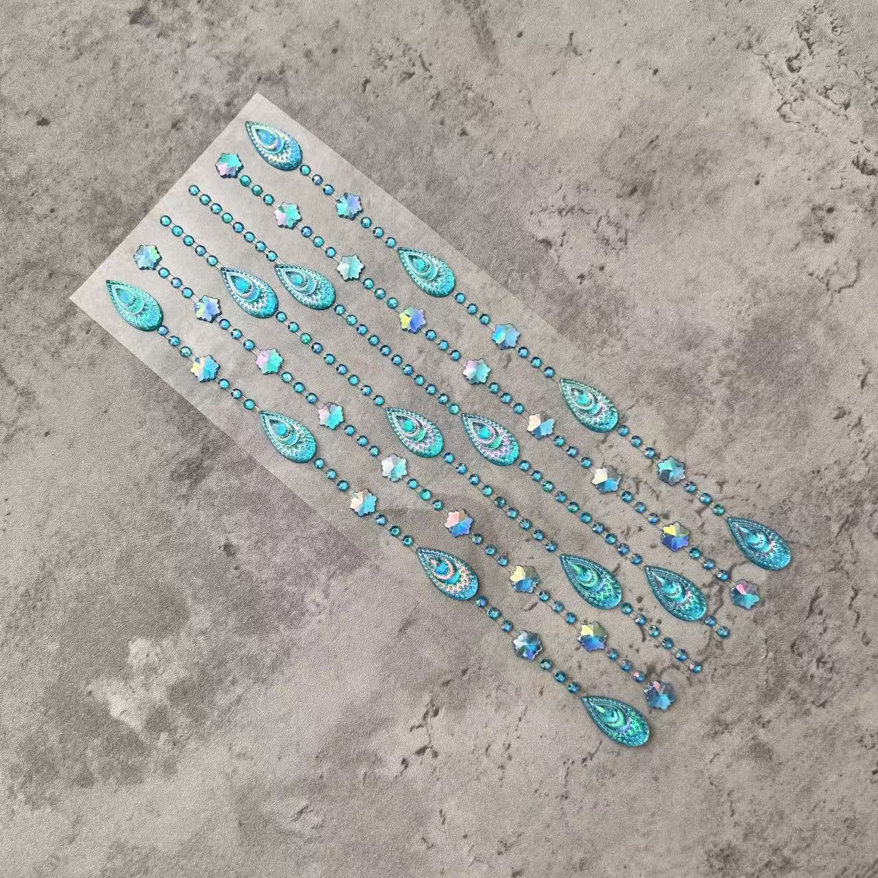Connected Strip Water Drop 3D Stickers