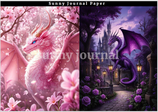 B0002-Dragon A5 Paper 10 pcs no repeat