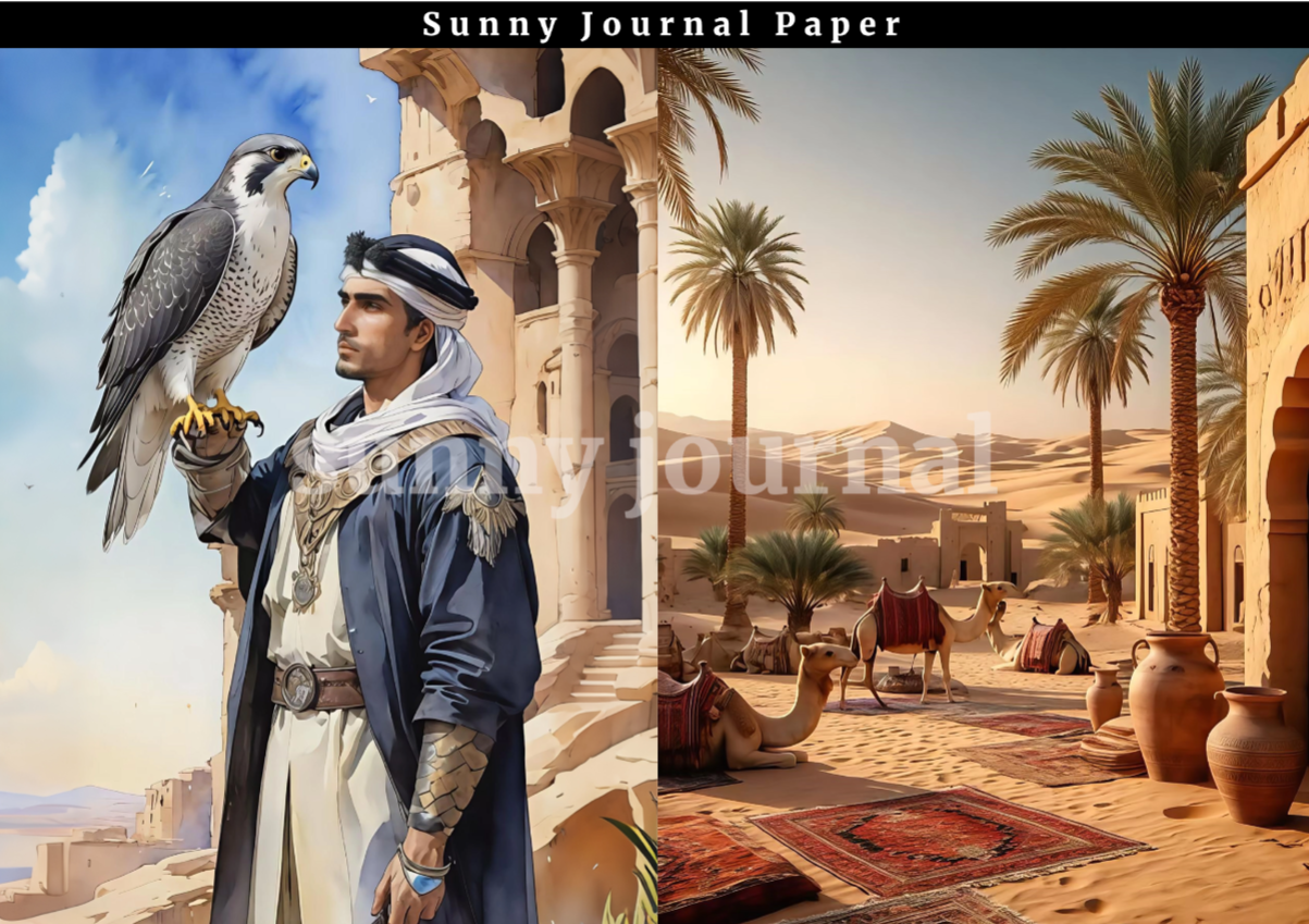 B0039-Arab style 20 images no repeat A5 Size