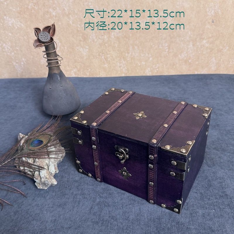 D001- Purple Wooden Box