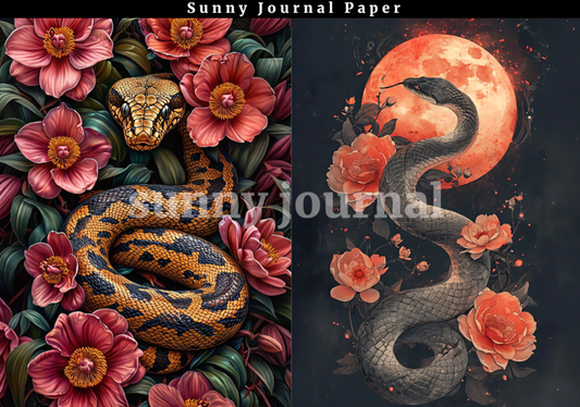 B0026- Colorful Snake A5 paper 10PCS no repeat