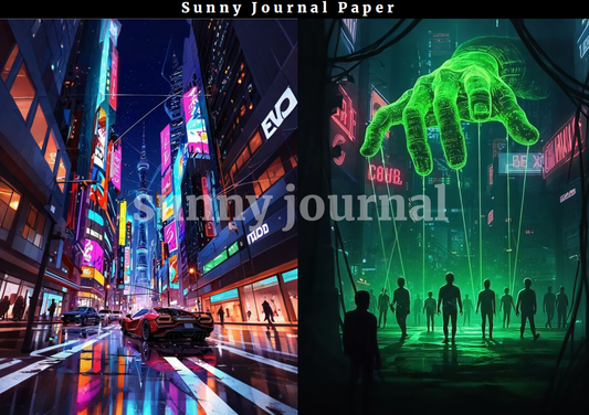 B0007-Cyber Punk A5 Paper 10 pcs no repeat
