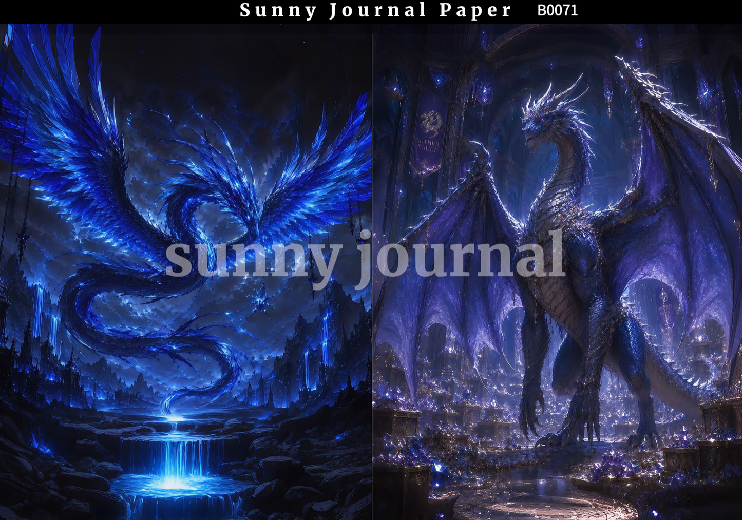 B0071-Dark Fantasies Gothic Gragon Medieval Legends Paper A5 paper 10pcs no repeat