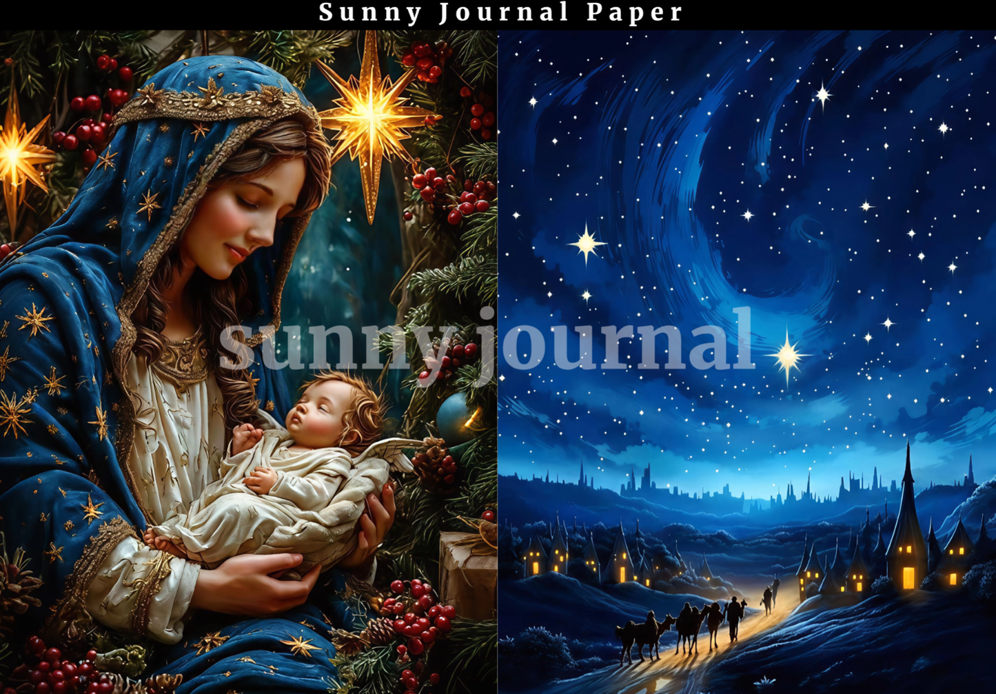 B0031-Holy Christmas 20 images A5 paper no repeat
