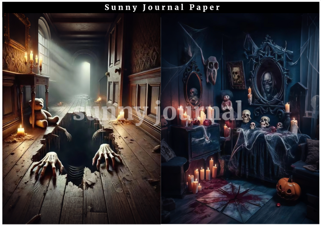 B0052-Horror Terror Theme Zombie Train A5 paper 10pcs no repeat