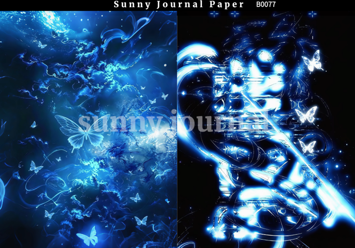 B0077- Klein Blue Y2K Aesthetic Ethereal Paper Paper A5 paper 10pcs no repeat