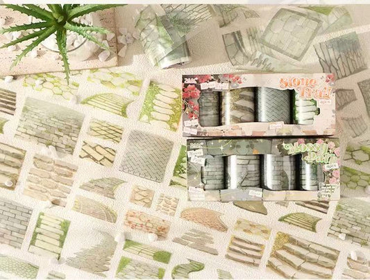 PET Tape Set Stone Road Pre-cut 4 pcs rolls