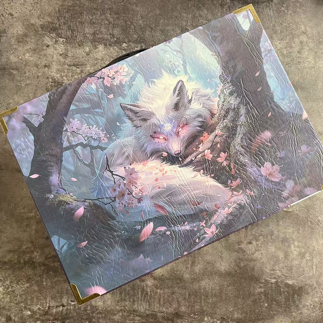 D0025 Purple Fox Fairy Wooden Box
