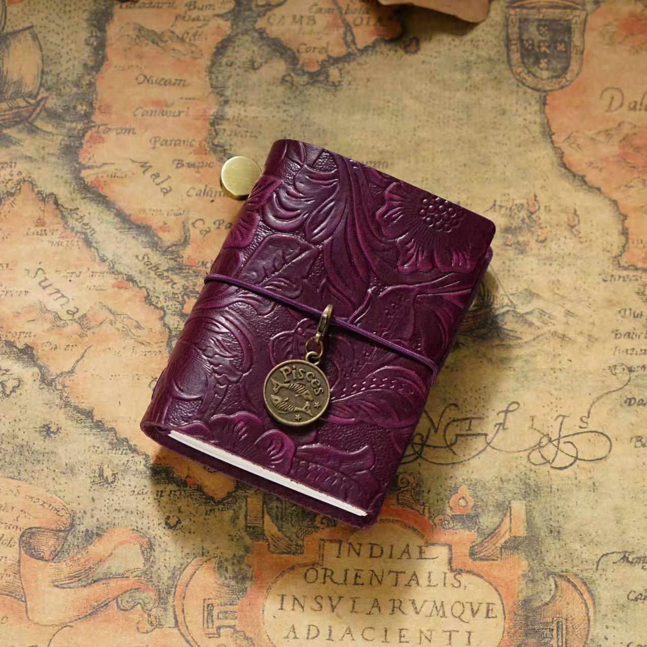 Medium Size Retro Real Leather Journal Book