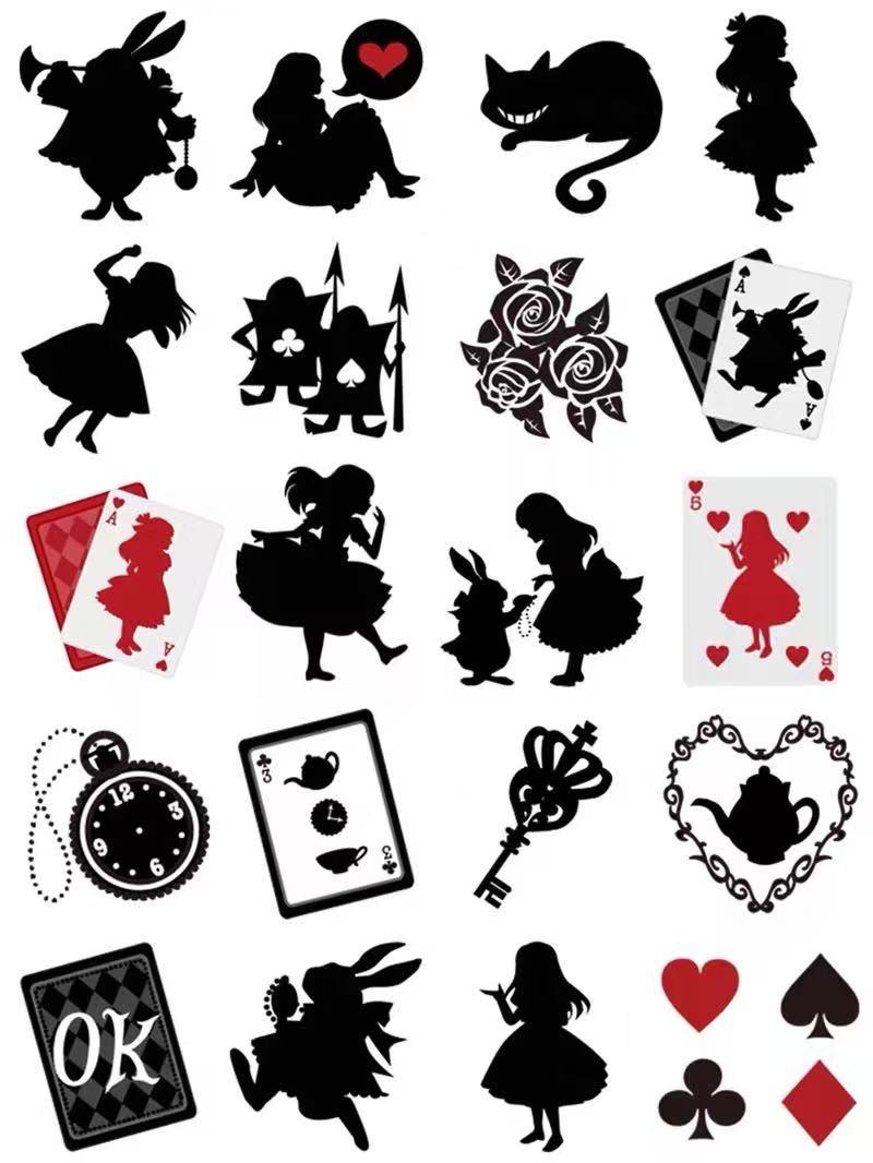 Alice in Wonderland Sticker Packs 11 designs