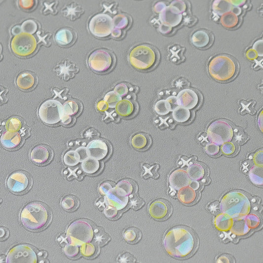 Iridescent Bubble Embossed 3D Sticker